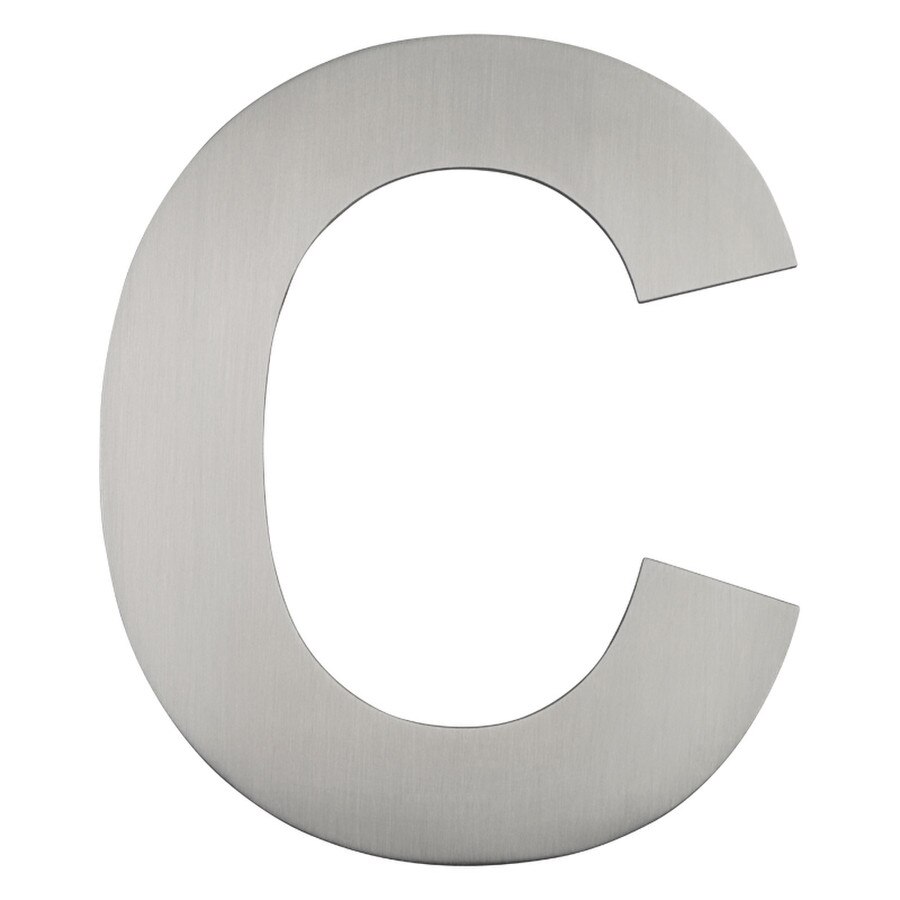 brushed steel letter C front door